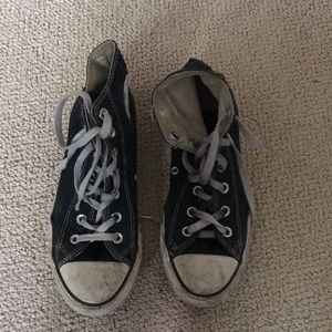 Black high top converse